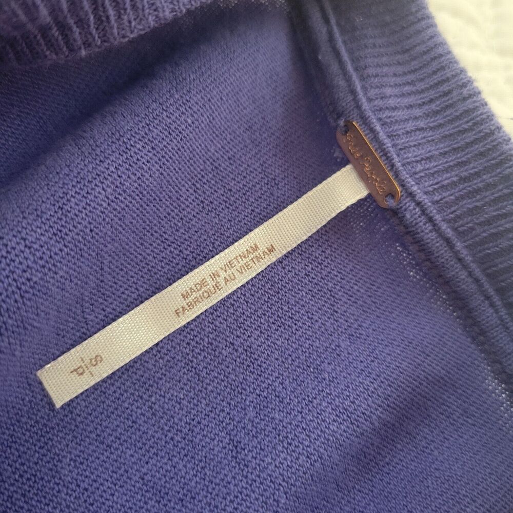 Free People Just Met Tee in‎ Sport Combo Purple Pink Ruffle Sleeves Small - Picture 14 of 14